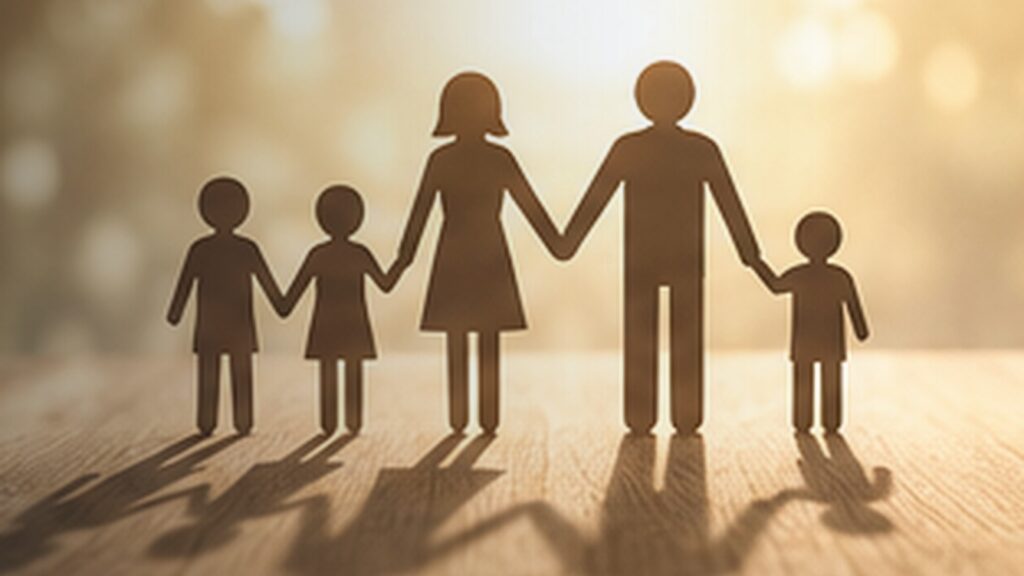 Paper cutout family holding hands — child custody lawyers serving Westchester and Nassau County