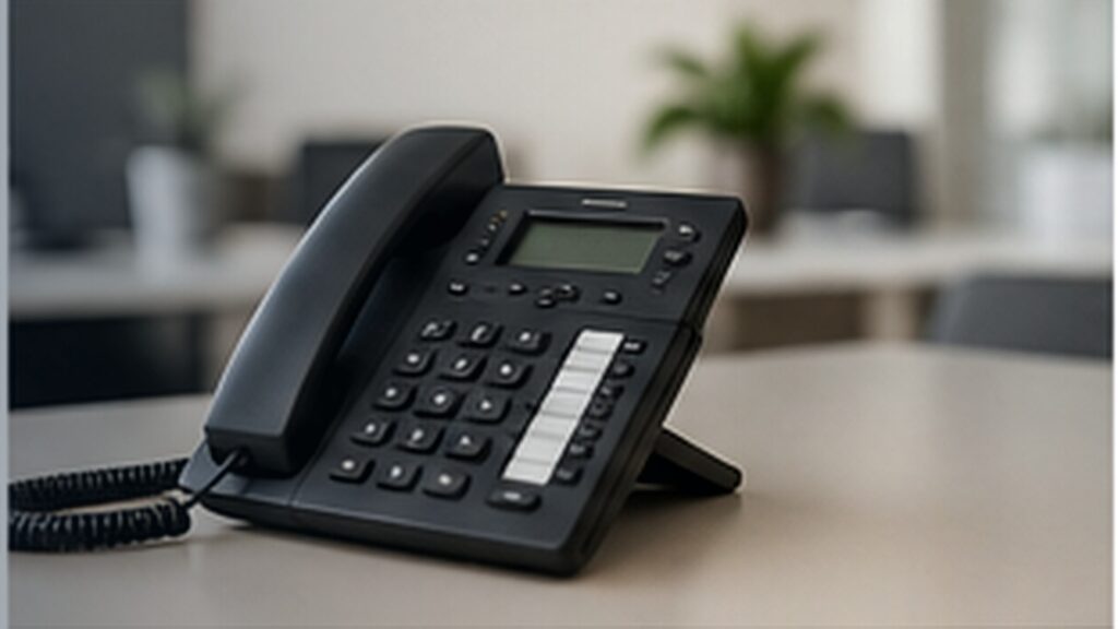 Office telephone on a desk — contact Most & Schneid, P.C., family law offices in White Plains and Garden City