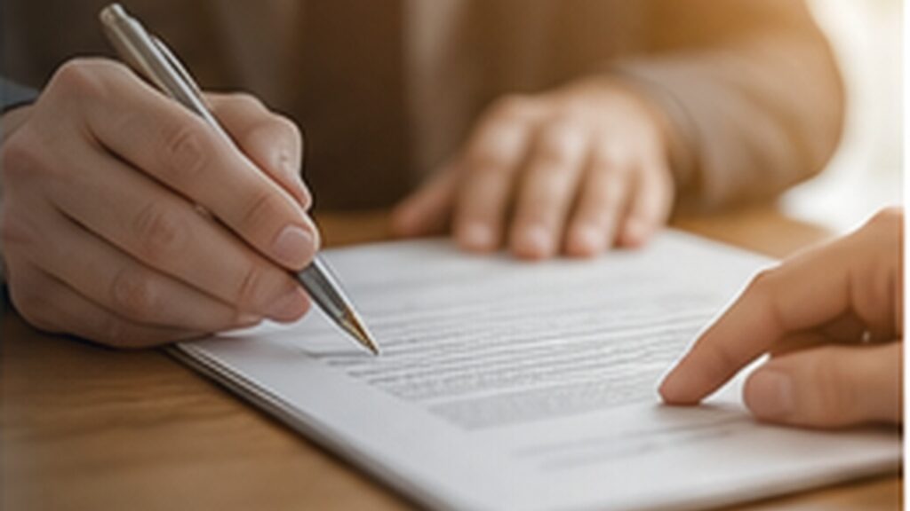 Attorney reviewing a support agreement with a client — spousal maintenance lawyers in White Plains, NY